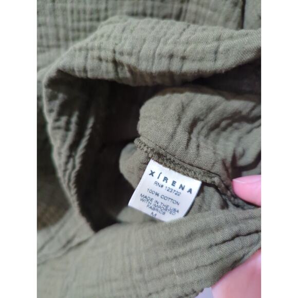 Xirena Army Green Avery Gauze Short Sleeve Top - Picture 4 of 4